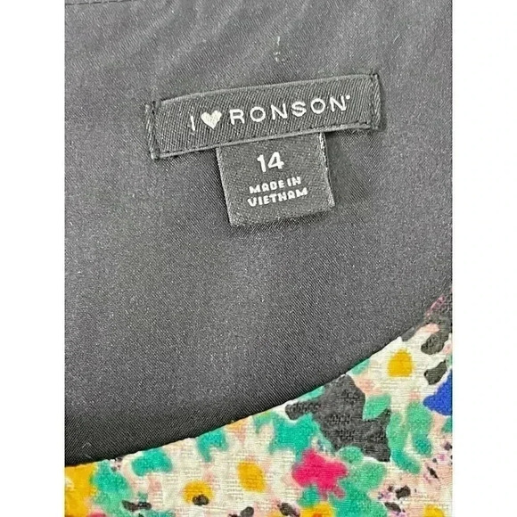I Heart Ronson Floral Sheath Dress with Cut-Out Back Size 14 - Picture 5 of 8